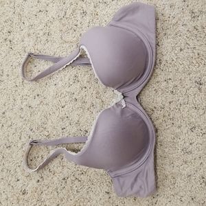 Victoria's Secret Body by Victoria lined demi bra 34A, mauve with lace
